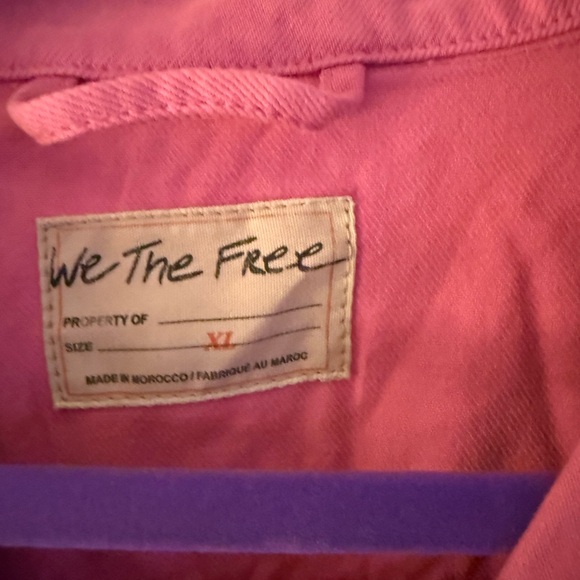 We The Free Rumors Denim Jacket in Vibrant Pink - Picture 5 of 5